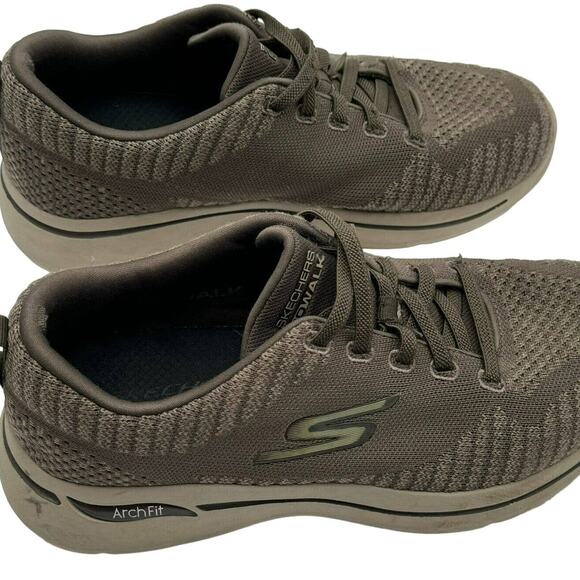 SKECHERS Men's size 7 GO Walk Arch Fit Grand Select Walking Sneakers Color Taupe - Picture 1 of 13